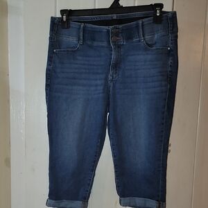 Apt. 9 Blue Cropped Ankle Jeans with Rolled Hems